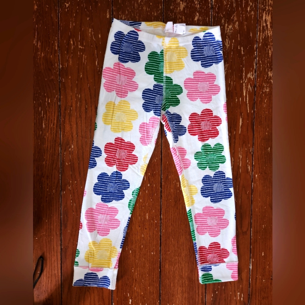 Hanna Anderson Girls Size 140, US 10, Colorful Flowers Leggings.